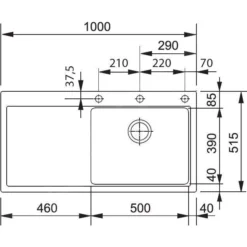 Franke Mythos - MTG 611/7 Fragranit Spoelbak, 1000x515 Mm, Steengrijs 114.0150.014 -Exporteren Kraan Lux Winkel b4d3711cee2ac482f78c0983