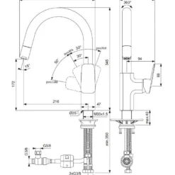 Ideal Standard CeraPlan - Keukenkraan Met Uittrekbare Sproeikop, Chroom BD337AA -Exporteren Kraan Lux Winkel b5caaa841cb59a3a75167802