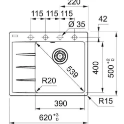 Franke Sets - Set G215, Fragraniet Spoelbak CNG 611-62 TL/2 En Keukenkraan FC 3055.901, Mat Zwart/chroom 114.0675.669 8 Franke Sets - Set G215, Fragraniet Spoelbak CNG 611-62 TL/2 En Keukenkraan FC 3055.901, Mat Zwart/chroom 114.0675.669 -Exporteren Kraan Lux Winkel b6d343e41806cb459d7162d5