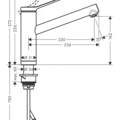 Hansgrohe Zesis M33 - Keukenkraan 160, Neerklapbaar, Chroom 74805000 -Exporteren Kraan Lux Winkel b734cf7951d3cfac0e381dbd