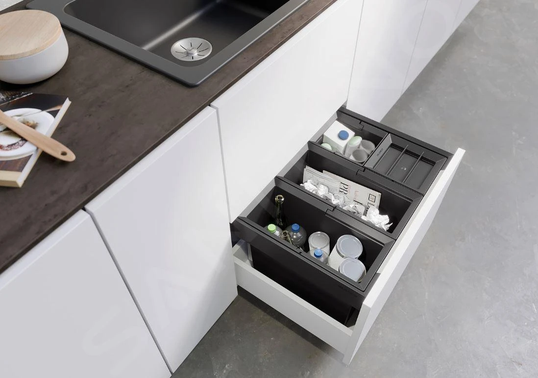 Blanco Flexon II - Inbouw Afvalemmer, Met Scheidingswand, Inhoud 42 L 526644 5 Blanco Flexon II - Inbouw Afvalemmer, Met Scheidingswand, Inhoud 42 L 526644 - Afbeelding 3