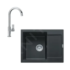 Franke Sets - Keukenset G165, Fragraniet Spoelbak MRG 611-62 En Keukenkraan FP 0408.031, Onyx/chroom 114.0587.924