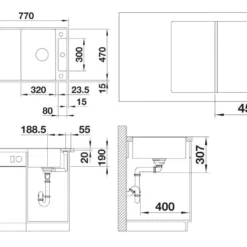 Blanco Axia III 45 - Silgranit Spoelbak, 770x500 Mm, Met Toebehoren, InFino, Zacht Wit 527038 -Exporteren Kraan Lux Winkel baed8d2776eb5294aa5c7206