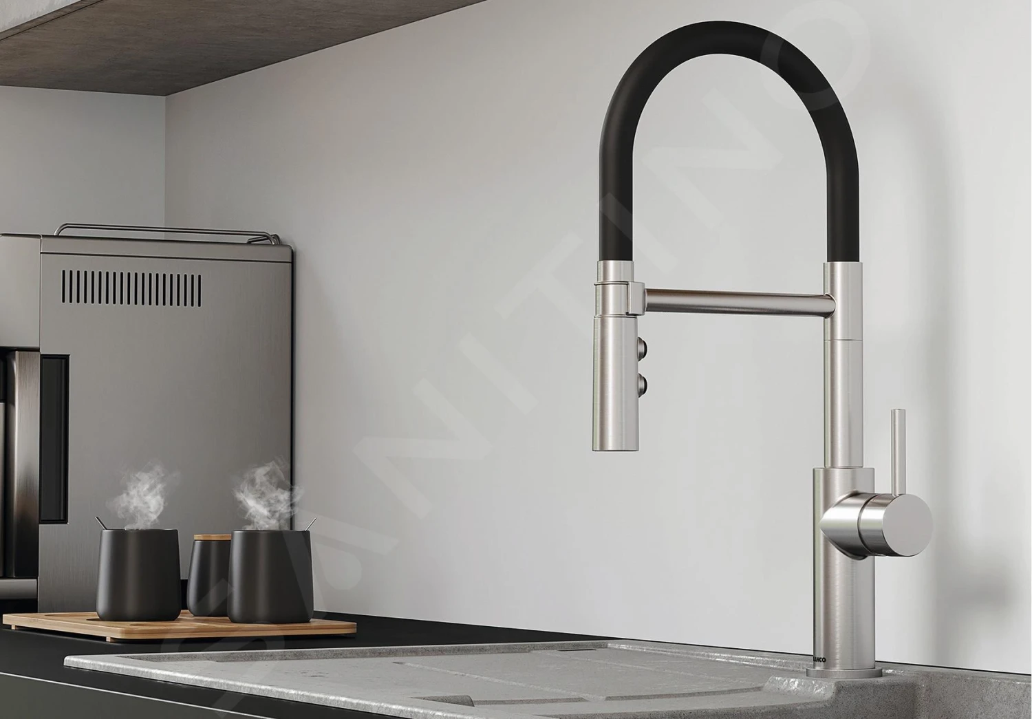 Blanco Catris S - Keukenraan Met Flexibele Uitloop En Sproeikop, Zwart/rvs 525792 7 Blanco Catris S - Keukenraan Met Flexibele Uitloop En Sproeikop, Zwart/rvs 525792 - Afbeelding 5