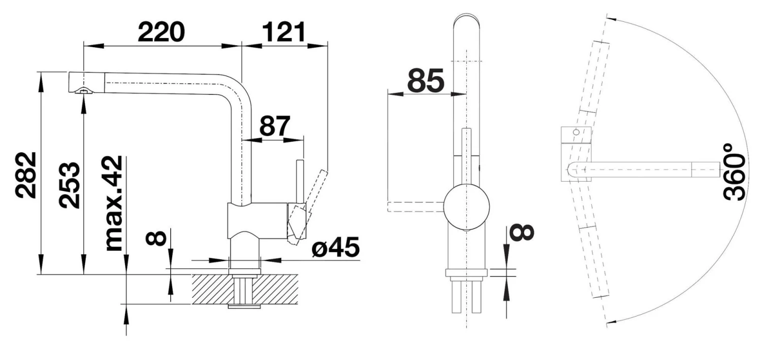 Blanco Linus - Keukenkraan, Satijn Goud 526683 4 Blanco Linus - Keukenkraan, Satijn Goud 526683 - Afbeelding 2