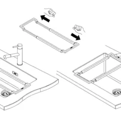 Franke Toebehoren - ALL-IN Telescopische Houder, Zwart Kunststof/rvs 133.0655.059 -Exporteren Kraan Lux Winkel be10d32250f7cec92ad6e78e