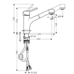 Hansgrohe Talis M52 - Keukenkraan Met Uittrekbare Sproeikop, Chroom 32841000 10 Hansgrohe Talis M52 - Keukenkraan Met Uittrekbare Sproeikop, Chroom 32841000 -Exporteren Kraan Lux Winkel bf7292a61f829e84b031f9f5