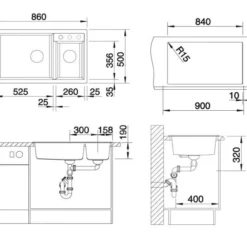 Blanco Metra 9 - Silgranit Spoelbak, 860x500 Mm, Grote Spoelbak Links, Antraciet 513273 -Exporteren Kraan Lux Winkel c04a2b7c7917451b6161ac17
