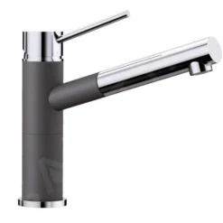 Blanco Alta S - Keukenkraan Met Uittrekbare Sproeikop, Rots Grijs /chroom 518809