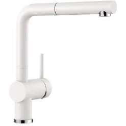 Blanco Linus S - Keukenkraan Met Uittrekbare Sproeikop, Wit 516692