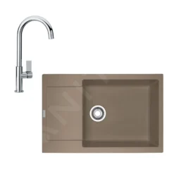 Franke Sets - Keukenset G169, Fragraniet Spoelbak MRG 611-78 BB En Keukenkraan FP 0408.031, Kasjmier/chroom 114.0587.982