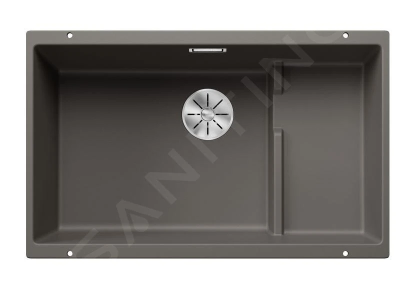 Blanco Subline 700 - Silgranit Spoelbak, 730x460 Mm, InFino, Grijs 527355 3 Blanco Subline 700 - Silgranit Spoelbak, 730x460 Mm, InFino, Grijs 527355