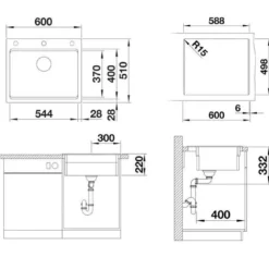 Blanco Etagon 6 - Silgranit Spoelbak, 600x510 Mm, Met Toebehoren, InFino, Grijs 524543 -Exporteren Kraan Lux Winkel c48a9f0cd57f9bcee919dc6f