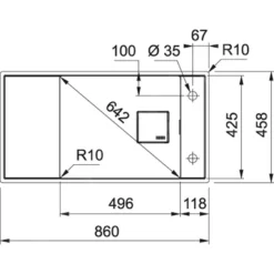 Franke Fresno - Fragraniet Spoelbak FSG 211/111, 860x458 Mm, Mat Zwart 135.0652.557 -Exporteren Kraan Lux Winkel c6680620601ce5550587b026