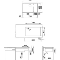 Blanco Subline 700 - Silgranit Spoelbak, 730x460 Mm, Aluminum 523540 -Exporteren Kraan Lux Winkel c6d78445f20403010584a522