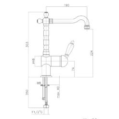 Sapho Kirké - White Keukenkraan, Chroom KI14BC -Exporteren Kraan Lux Winkel c9559068c4bd62d6aa5a0f92