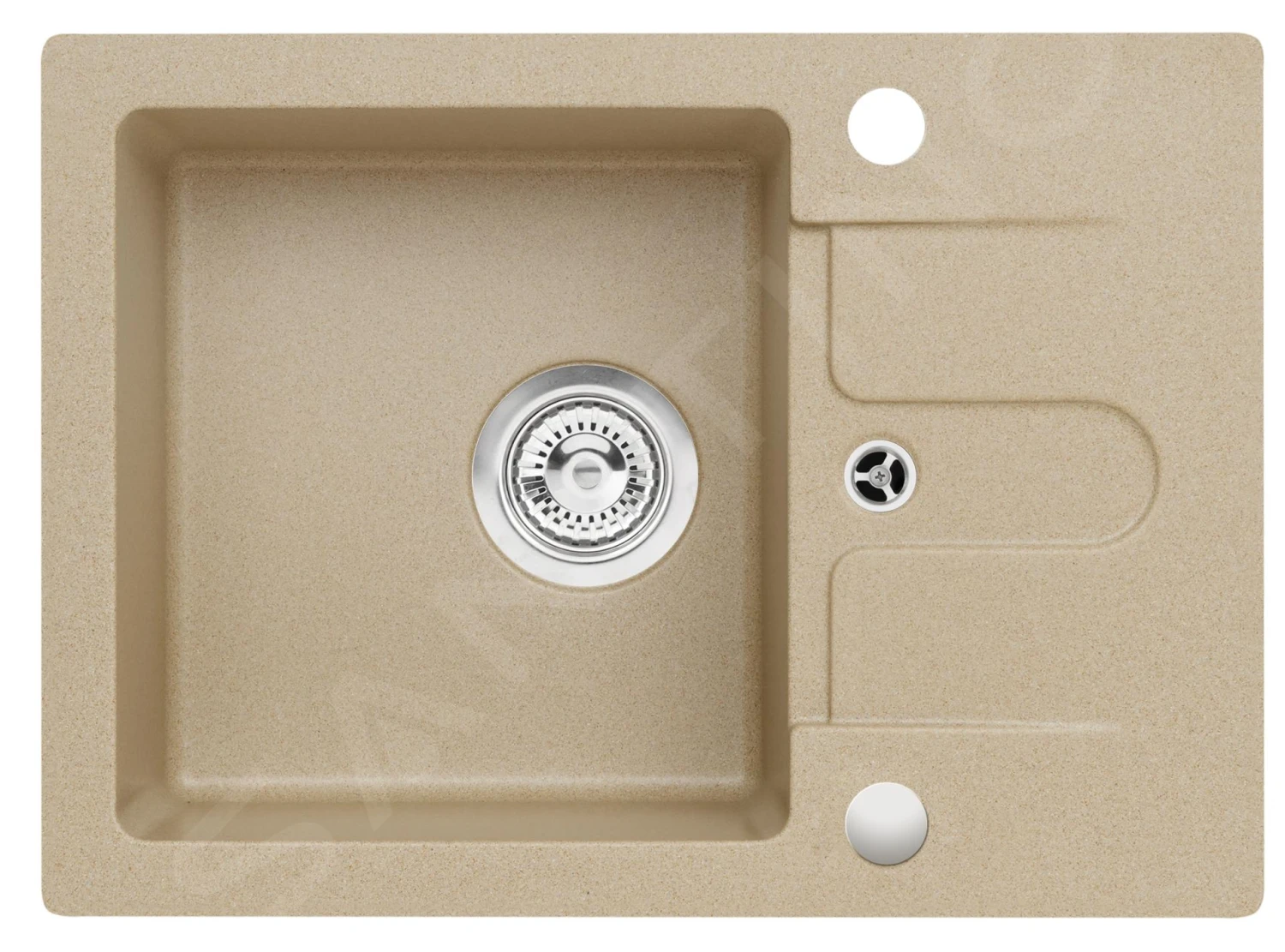 Alveus Cortina - Granieten Spoelbak 580x420 Mm, Beige 1133437 3 Alveus Cortina - Granieten Spoelbak 580x420 Mm, Beige 1133437