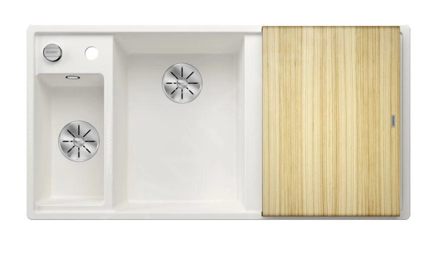 Blanco Axia III 6 - Silgranit Spoelbak, 1000x510 Mm, Met Afvoerbediening En Toebehoren, InFino, Wit 524647 5 Blanco Axia III 6 - Silgranit Spoelbak, 1000x510 Mm, Met Afvoerbediening En Toebehoren, InFino, Wit 524647 - Afbeelding 3