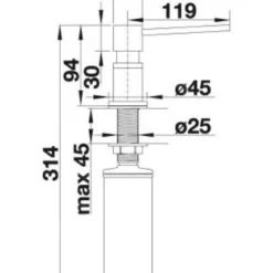 Blanco Accessoires - Lato Afwasmiddel Dispenser, Gray Rock/chroom 525817 -Exporteren Kraan Lux Winkel cb7e0fda6639708482a6ace2 1