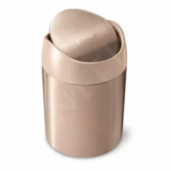Simplehuman Afvalemmers - Mini Afvalbakje Op Tafel 1,5 L, Rose Gold CW2085