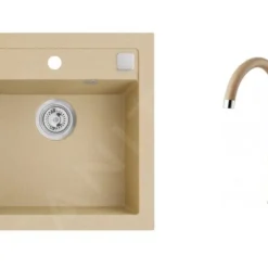Alveus Sets - Set Spoelbak Formic 20 En Keukenkraan Tonia, Beige SETA423