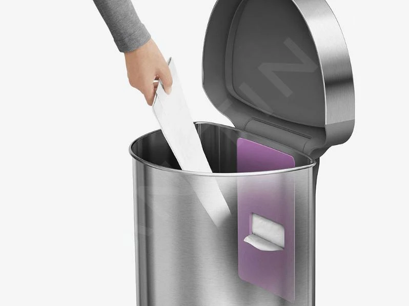 Simplehuman Afvalemmers - Afvalbak Met Sensor, 45 L, Gebrosteld Rvs ST2009 5 Simplehuman Afvalemmers - Afvalbak Met Sensor, 45 L, Gebrosteld Rvs ST2009 - Afbeelding 3