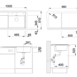 Blanco Zenar XL 6 - Silgranit Spoelbak, 1000x510 Mm, Met Afvoerbediening, InFino, Zacht Wit 527189 -Exporteren Kraan Lux Winkel cfb8823df316faa6df71fad8