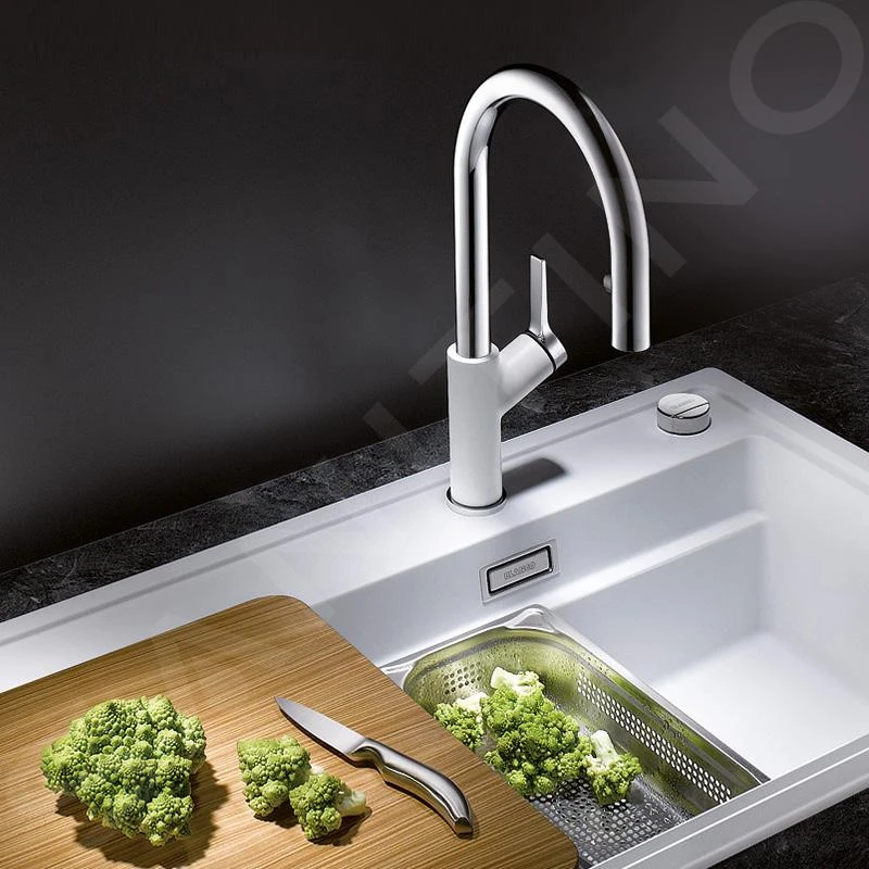 Blanco Carena S - Keukenraan Met Uittrekbare Sproeikop, Wit/chroom 521368 10 Blanco Carena S - Keukenraan Met Uittrekbare Sproeikop, Wit/chroom 521368 - Afbeelding 8