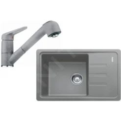 Franke Sets - Keukenset G118, Fragraniet Spoelbak BSG 611-62 + Kraan FC 9547.084, Steengrijs 114.0440.850