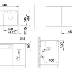 Blanco Zenar 45 - Silgranit Spoelbak, 848x498 Mm, Met Afvoerbediening, InFino, Zacht Wit 527179 -Exporteren Kraan Lux Winkel d1b644825be8f87f069faff7
