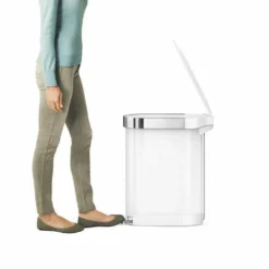 Simplehuman Afvalemmers - Afvalbak Slim 45 L, Wit CW2069 -Exporteren Kraan Lux Winkel d3ef13f6e1be0309727bb6ba