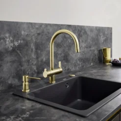 Blanco Accessoires - Afwasmiddel Dispenser Lato, Satijn Goud 526699 -Exporteren Kraan Lux Winkel d41b985d216569ae74315ac8