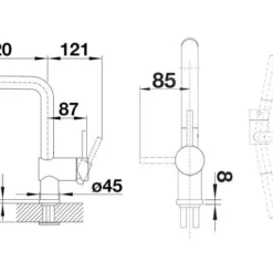 Blanco Linus - Keukenkraan, Geborsteld Rvs 517183 -Exporteren Kraan Lux Winkel d719e10600177b8668f369a6