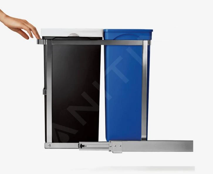 Simplehuman Afvalemmers - Uitschuifbare Recyclebak Voor Onder Het Aanrecht 20/15 L CW1016 5 Simplehuman Afvalemmers - Uitschuifbare Recyclebak Voor Onder Het Aanrecht 20/15 L CW1016 - Afbeelding 4