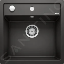 Blanco Dalago 5 - Silgranit Spoelbak, 505x500 Mm, Met Draaiknopbediening, Zwart 525872