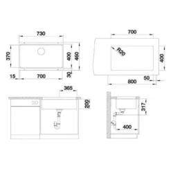 Blanco Etagon 700 - Silgranit Spoelbak, 730x460 Mm, Met Verschuifbare Rails, Zwart 525891 -Exporteren Kraan Lux Winkel d98c2f1902fb5b483c09a041