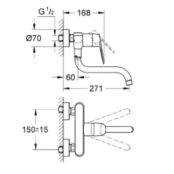 Grohe Eurodisc Cosmopolitan - Keukenkraan, Chroom 33772002 -Exporteren Kraan Lux Winkel d9f9e301bb575bd766134235