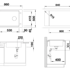 Blanco Elon XL 8 - Silgranit Spoelbak, 860x500 Mm, Met Accessoires, InFino, Antraciet 524860 -Exporteren Kraan Lux Winkel db239810092eccdd9cff4348 1