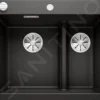 Blanco Pleon 6 Split - Silgranit Spoelbak, 615x510 Mm, Met Draaiknopbediening, Zwart 525956
