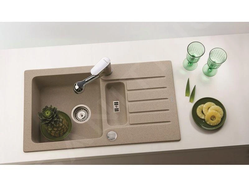 Alveus Niagara - Granieten Spoelbak 780x435 Mm, Met Draaiknopbediening, Beige 1089486 5 Alveus Niagara - Granieten Spoelbak 780x435 Mm, Met Draaiknopbediening, Beige 1089486 - Afbeelding 3