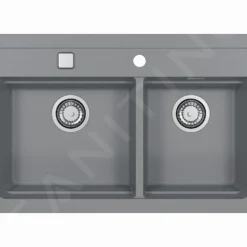 Alveus Atrox - Granieten Spoelbak 790x500 Mm, Met Draaiknopbediening, Concrete 1132001