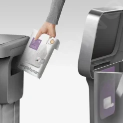 Simplehuman Afvalemmers - Pedaalemmer Met Zakenhouder, 45 L, Gebrosteld Rvs CW2024 -Exporteren Kraan Lux Winkel e1225d344eb2aba076fb8538