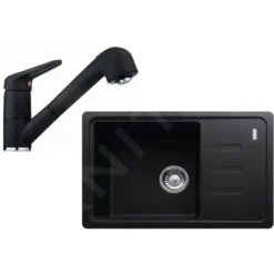 Franke Sets - Keukenset G118, Fragraniet Spoelbak BSG 611-6 + Kraan FC 9547.071, Onyx 114.0440.846