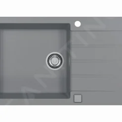 Alveus Cadit - Granieten Spoelbak 860x500 Mm, Met Draaiknopbediening, Concrete 1132030