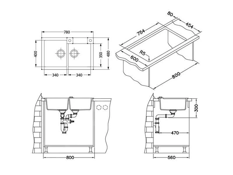 Alveus Rock - Granieten Spoelbak 780x480 Mm, Met Draaiknopbediening, Beige 1090962 4 Alveus Rock - Granieten Spoelbak 780x480 Mm, Met Draaiknopbediening, Beige 1090962 - Afbeelding 2