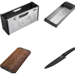 Franke Toebehoren - Box Center Voor Spoelbak Incl. Accessoires, Rvs/zwart Kunststof 112.0619.946 -Exporteren Kraan Lux Winkel f106e43c54923d835b1435ad