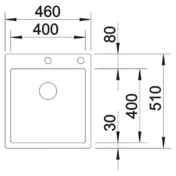 Blanco Claron 400 - Spoelbak, 460x510 Mm, InFino, Rvs Durinox 523392 -Exporteren Kraan Lux Winkel f1c0fc8f7ae360f28cc2cd25