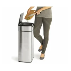 Simplehuman Afvalemmers - Afvalbak 40 L, Touch-bar, Gebrosteld Rvs CW2014 -Exporteren Kraan Lux Winkel f47e6791f5bd1f8ea67896eb