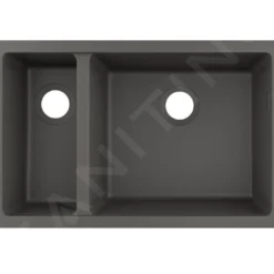 Hansgrohe Spoelbakken - Onderbouwspoelbak Graniet S510-U635, Steengrijs 43433290