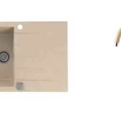Alveus Sets - Set Granieten Spoelbak Cadit 20 En Keukenkraan Tonia, Beige SETA20012